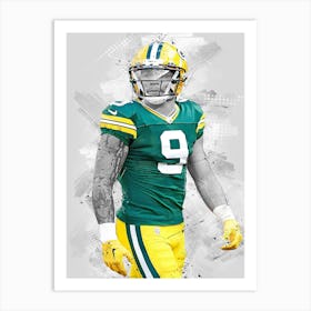 Christian Watson Green Bay Packers Art Print