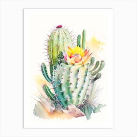 Notocactus Cactus Storybook Watercolours Art Print