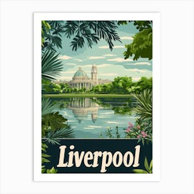 Aihrgdesign A Mid Century Modern Travel Poster For Liverpool 3 Art Print