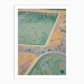 Summer Party Pool Art Print