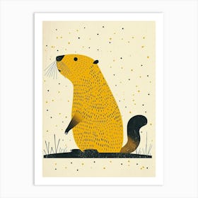 Yellow Beaver 3 Art Print