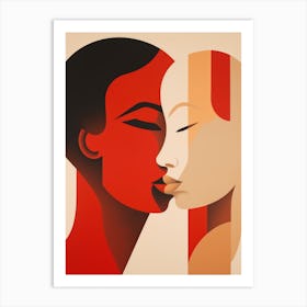 Two Women Kissing 3 Art Print