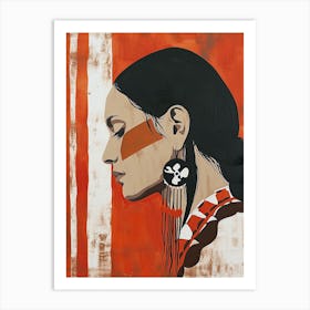 Chickasaw Chic In Abstract Art ! Native American Art Art Print