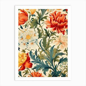 Floral Wallpaper Pattern 2 Art Print