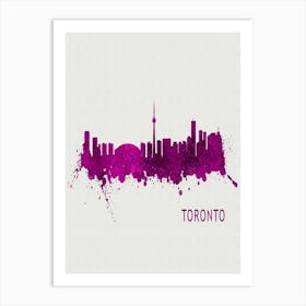 Toronto Canada City Purple Art Print