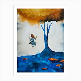 On The Swing Art Print