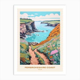 Pembrokeshire Coast Wales 3 Hike Poster Art Print