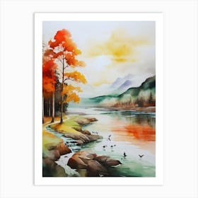 Autumn By The River 2 Art Print