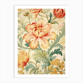 Floral Wallpaper 358 Art Print