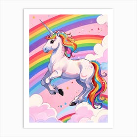 Unicorn In The Sky 25 Art Print