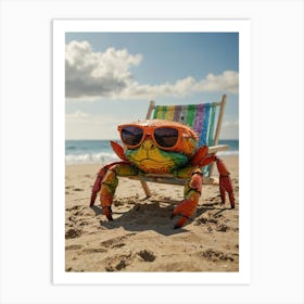 Crab On The Beach 1 Art Print