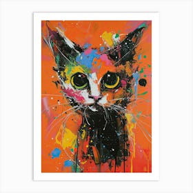 Splatter Cat 1 Art Print