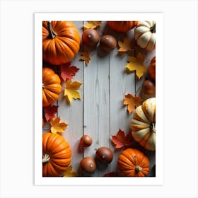 Thanksgiving Pumpkins Art Print