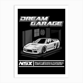 Honda NSX White Art Print