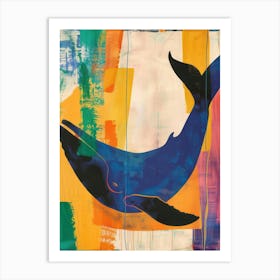 Whale 4 Cut Out Collage Art Print