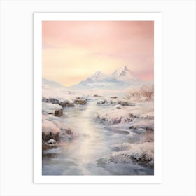 Dreamy Winter Painting Iceland 4 Art Print