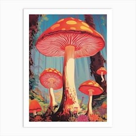 Trippy Mushroom 3 Art Print