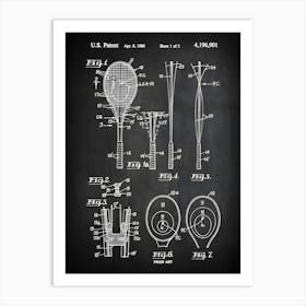 Tennis Racket, Tennis Racquet, Tennis Print, Tennis Decor, Vintage Tennis Art, Tennis Player Gift, Tennis Gift, Tennis Patent, St9011 Art Print