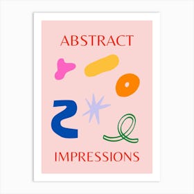 Abstract Impressions Poster 1 Pink Art Print