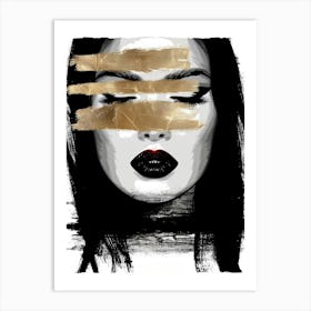 Gold And Black 38 Art Print