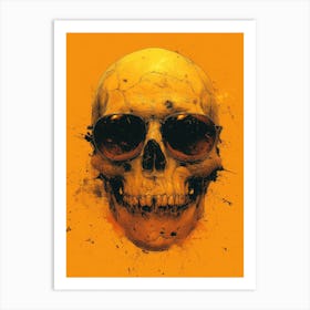 Skull Spectacle: A Frenzied Fusion of Deodato and Mahfood:Skull With Sunglasses 4 Art Print