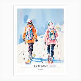La Plagne   France, Ski Resort Poster Illustration 3 Art Print