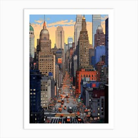 New York Pixel Art 3 Art Print