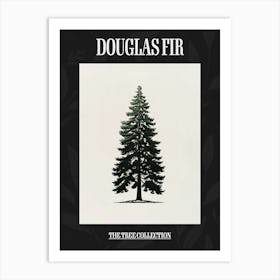 Douglas Fir Tree Pixel Illustration 1 Poster Art Print