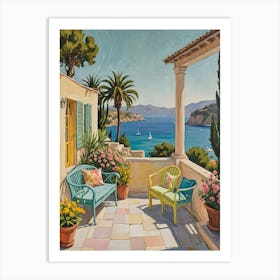 Patio At The Beach Art Print