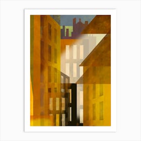 City at Dusk Art Print