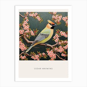 Ohara Koson Inspired Bird Painting Cedar Waxwing 3 Poster Art Print