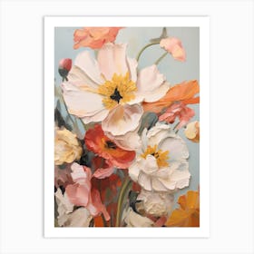 Fall Flower Painting Poppy 4 Art Print