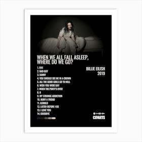 When We Fall Asleep Where Do We Go? - Billie Eilish - Album Poster Art Print