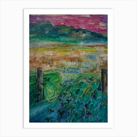 Wall Art, Landscape At Sunset Art Print