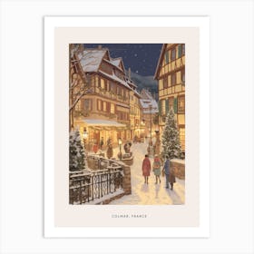 Vintage Winter Poster Colmar France 2 Art Print