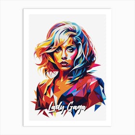 Lady Gaga 02 Portrait Music Icon Style WPAP Pop Art Art Print