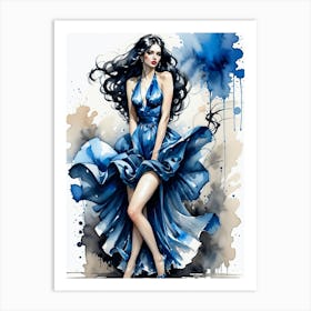 Blue Dress Art Print