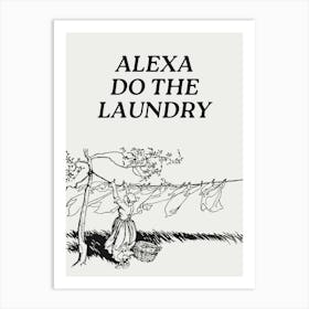 Alexa Do the Laundry | Neutral Vintage Retro Cute Funny Laundry Room Affiche