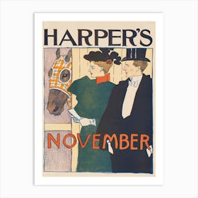 Harper's November, Edward Penfield Art Print