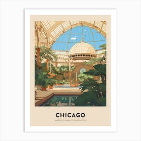 Garfield Park Conservatory 3 Chicago Travel Poster Art Print