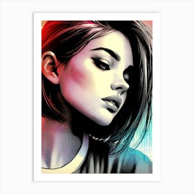 Portrait Of A Girl Art Print