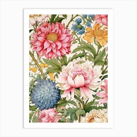 Floral Wallpaper 82 Art Print