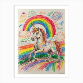 Rainbow Unicorn 3 Art Print