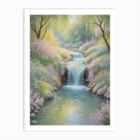 Mystical Stream In The Forest Poster