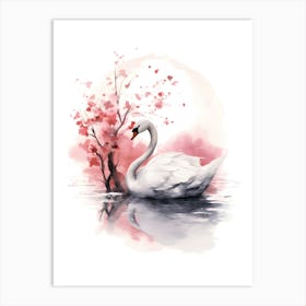 Swan bird Art Print