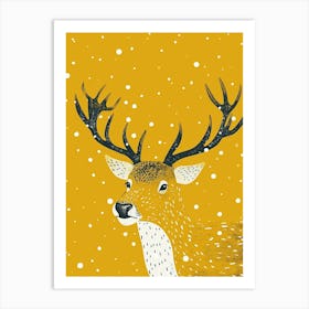 Yellow Elk 3 Art Print