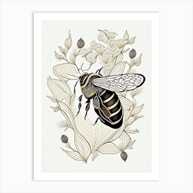 Apis Bee 3 William Morris Style Art Print