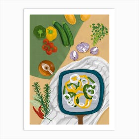 Cooking Time in the Kitchen Art Print