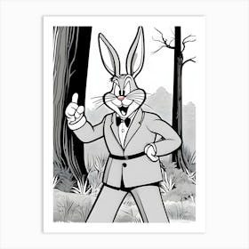 Shruggs The Rabbit-Reimagined 2 Art Print