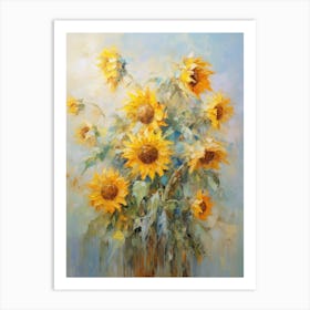 Sunflowers In A Vase 6 Art Print